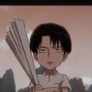☕ Levi Ackerman Attack on Titan anime, levi, attack on titan, cartoon, character, fanart telegram sticker