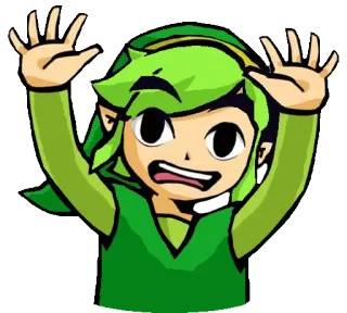 😣 Link The Legend of Zelda Link, The Legend of Zelda, Videojuego, Personaje, Nintendo telegram sticker