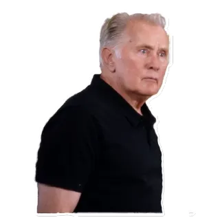 😟 Martin Sheen aktor, zaniepokojony, celebryta, mężczyzna telegram sticker