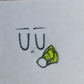 😎 Dibujo animado, Cara, Expresión, Triste, Verde, Vendado, Herida, Ay telegram sticker
