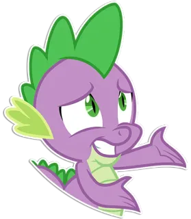 😁 Spike My Little Pony cartoon, dragon, spike, cute, pony, my little pony, cartoon character telegram sticker