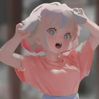 💗 Anime, Dziewczyna, Kreskówka, Słodkie, Manga, Ilustracja telegram sticker
