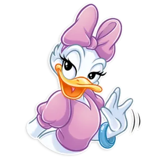 👋 Daisy Duck Margarida, Desenho animado, Disney, Personagem, Adesivo telegram sticker