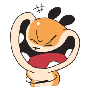 😆 Hoạt hình, Động vật, Chuột hamster, Dễ thương, Minh họa, Nhãn dán telegram sticker
