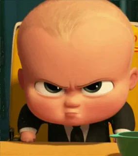 😤 Boss Baby The Boss Baby Cartoon, Baby, Chef, Anzug, Film, Animation whatsapp sticker