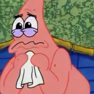 🍨 Patrick Star Spongebob Squarepants patrick, stella, spongebob, triste, piangendo telegram sticker