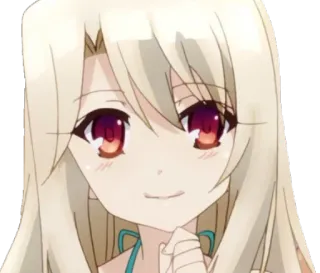 🤔 аниме, девушка, милая, персонаж, улыбается telegram sticker