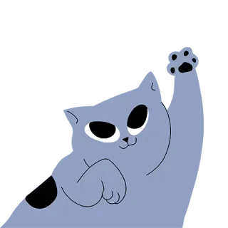 😺 고양이, 동물, 귀여운, 만화, 스티커, 흔드는 telegram sticker