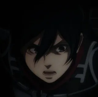 💡 Mikasa Ackerman Attack on Titan Anime, Attack on Titan, Mikasa Ackerman, Pejuang, Serius, Karakter, Manga telegram sticker