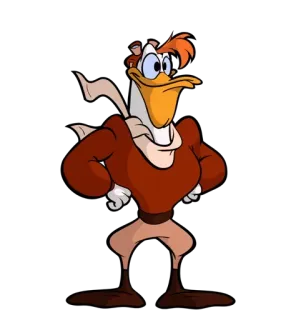 🤠 Launchpad McQuack DuckTales dessin animé, Disney, canard, pilote, Flagada Jones, La Bande à Picsou telegram sticker