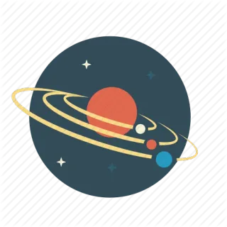 🌐 planet, space, solar system, stars, orbit, universe telegram sticker