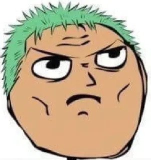 🗿 Zoro One Piece 애니메이션, 만화, 로로노아 조로, 원피스, 웃긴 telegram sticker