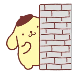 🙂 Pom Pom Purin dog, cartoon, animal, cute, sanrio telegram sticker