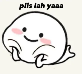 🌷 plis lah yaaa น่ารัก, การ์ตูน, อ้อนวอน, วิงวอน telegram sticker
