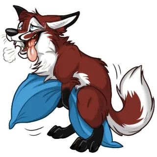 💄 raposa, desenho animado, animal, furry, ilustração, quadrinho telegram sticker