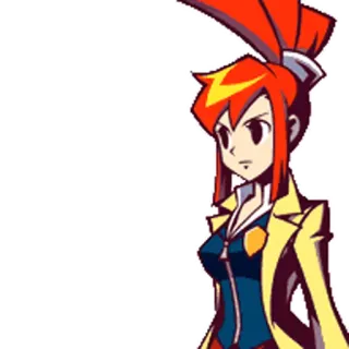😤 anime, character, girl, red hair, police telegram sticker