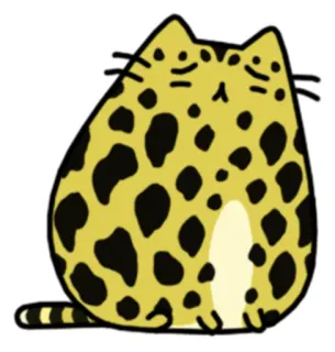 😟 猫, 贴纸, 动物, 可爱, 豹, 猫科 telegram sticker