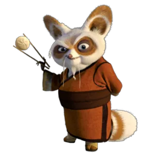😠 Master Shifu Kung Fu Panda master shifu, kung fu panda, animated, character, cartoon telegram sticker
