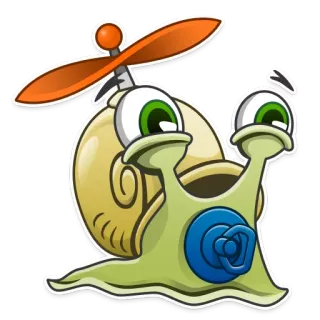👶 escargot, hélicoptère, dessin animé, animal, mignon, drôle telegram sticker