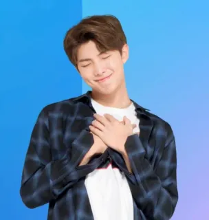 🥰 RM kpop, musik, idol, porträt, mann, süß, lächeln telegram sticker