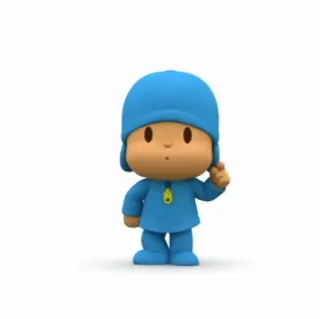 🪡 Pocoyo Pocoyo, 卡通, 角色, 蓝色, 儿童, 动画, 电视节目 whatsapp sticker