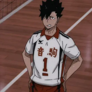 🌟 Kuroo Tetsurou Haikyuu!! 音韻 kuroo tetsurou, haikyuu, anime, manga, volleyball, character, sports telegram sticker