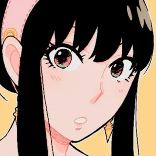 😐 Yor Forger Spy x Family anime, yor forger, spy x family, cartoon, woman, character telegram sticker