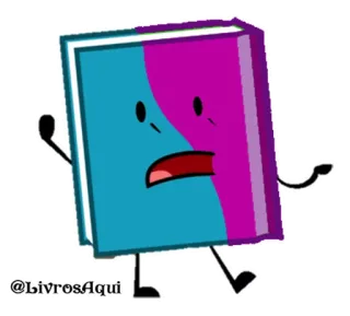 😱 @LivrosAqui libro, cartoni animati, lettura, istruzione, biblioteca telegram sticker