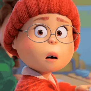 😰 Mei Lee Turning Red анимированный персонаж, Disney, Pixar, Я краснею, красная панда, мультфильм, девочка, очки telegram sticker