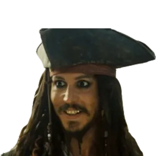 😍 Jack Sparrow Pirates of the Caribbean Jack Sparrow, pirate, film, Disney, Johnny Depp whatsapp sticker