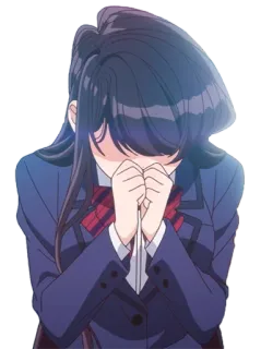 🙊 Komi Shouko Komi Can't Communicate anime, Komi Can't Communicate, Komi Shouko, imut, pemalu telegram sticker