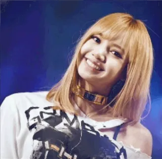 😄 Lisa Лиса, K-pop, певица, знаменитость, женщина, улыбка, музыка, женский telegram sticker