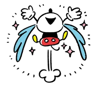 🐮 cartoon, abstract, whimsical, sparkle, character telegram sticker