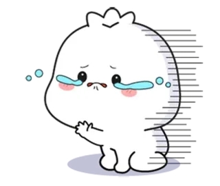 🌟 грустный, плачущий, эмоциональный, мультик, персонаж telegram sticker