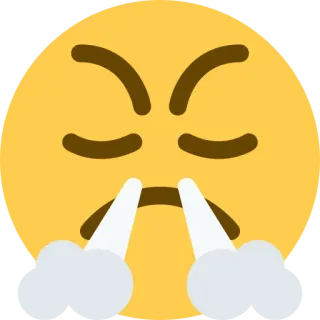 😤 emoji, angry, frustrated, expression, face telegram sticker