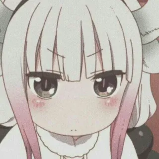 😠 anime, kanna, angry, cute, cartoon, character, expression whatsapp sticker