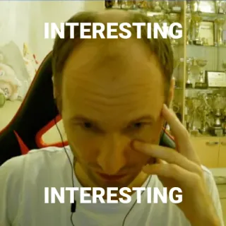 🤔 INTERESTING
INTERESTING Meme, Intéressant, Drôle, Portrait, Homme, Expression telegram sticker