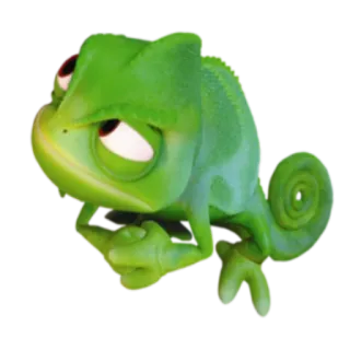 👀 Pascal Tangled bunglon, hijau, binatang, Disney, kartun, Rapunzel telegram sticker