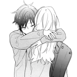 ❤️ Anime, Abbraccio, Romance, Coppia, Amore, Manga telegram sticker