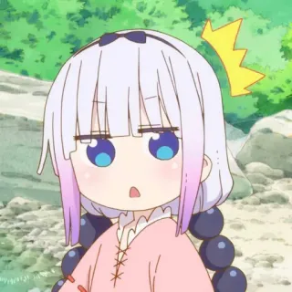 ☁️ Kanna Kamui Miss Kobayashi's Dragon Maid Anime, Kawaii, Kanna Kamui, Miss Kobayashi's Dragon Maid, Carino, Drago, Reazione telegram sticker