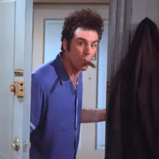 🚬 Kramer Seinfeld Kramer, Seinfeld, Cigarro, Serie de TV, Comedia telegram sticker