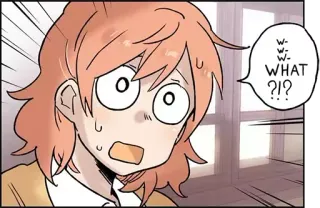 😮 WHAT?!? dibujo animado, cómic, confundido, expresión, impactado telegram sticker