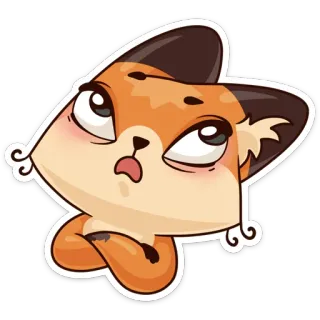 🙄 lis, zwierzę, kreskówka, słodki, naklejka telegram sticker