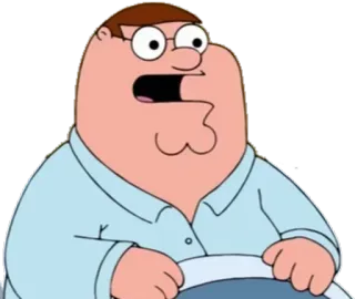 😔 Peter Griffin Family Guy 彼得·格里芬, 恶搞之家, 卡通, 动画, 搞笑, 喜剧 telegram sticker