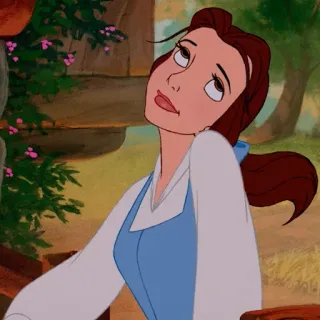 🥀 Belle Beauty and the Beast Disney, princess, Belle, animated, cartoon, fairytale telegram sticker