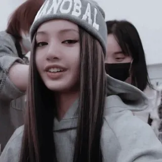♟ ANOBAL 女孩, 青少年, 女人, 亚洲人, 肖像, 无檐帽 whatsapp sticker