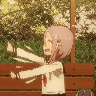 😬 动漫, 女孩, 卡通, 校服 telegram sticker