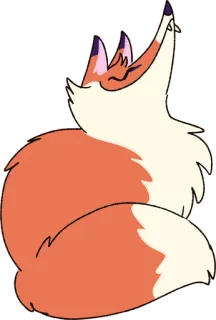 😌 キツネ, 動物, 漫画, かわいい, 野生動物 telegram sticker