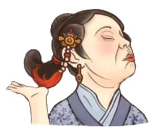 ✋ donna, cartone animato, gesto, atteggiamento, sarcasmo whatsapp sticker