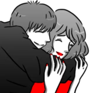 💗 abbraccio, amore, coppia, abbracciare, relazione, affetto telegram sticker